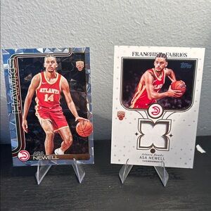 Atlanta Hawks Asa Newell Rookie Set. PWM and Cracked Ice NBA Topps